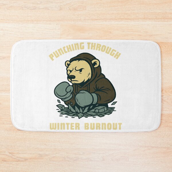 Item preview, Bear Punches Through Winter Burnout Blues designed and sold by Mindful56.