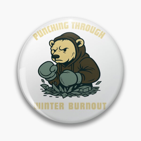 Item preview, Bear Punches Through Winter Burnout Blues designed and sold by Mindful56.