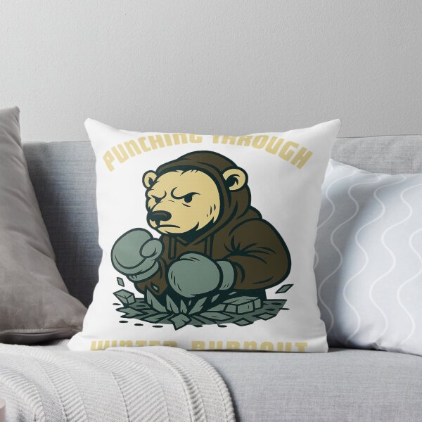 Item preview, Bear Punches Through Winter Burnout Blues designed and sold by Mindful56.