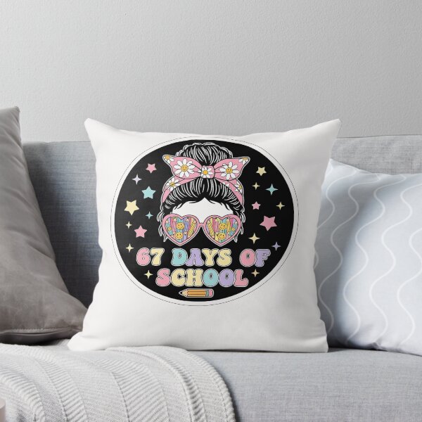 Item preview, 67 Days Of School Messy Bun Girl Kids Meme Funny designed and sold by diyoor.