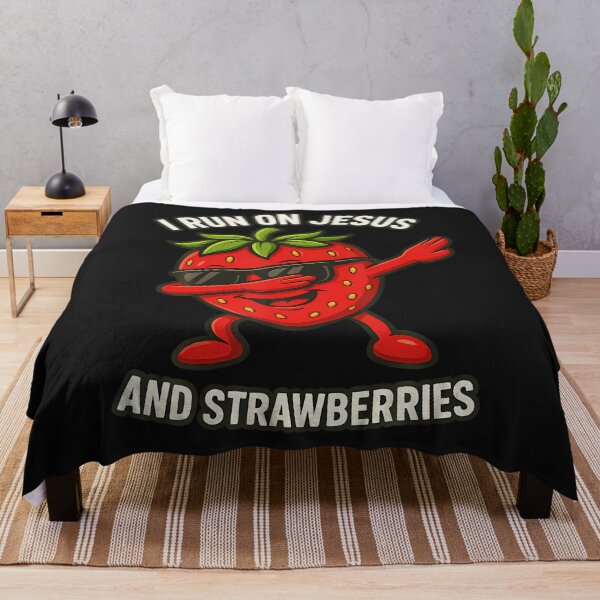 Item preview, Funny Strawberry I Run On Jesus And Strawberries designed and sold by ArleneJene.