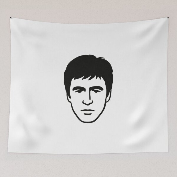 Item preview, minimalist face, scar, Tony designed and sold by Icon4Frames.