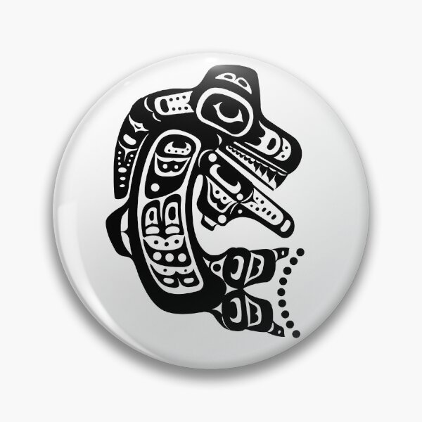 Item preview, Killer Whale Haida Native American Animal Crest designed and sold by YuckyCat.