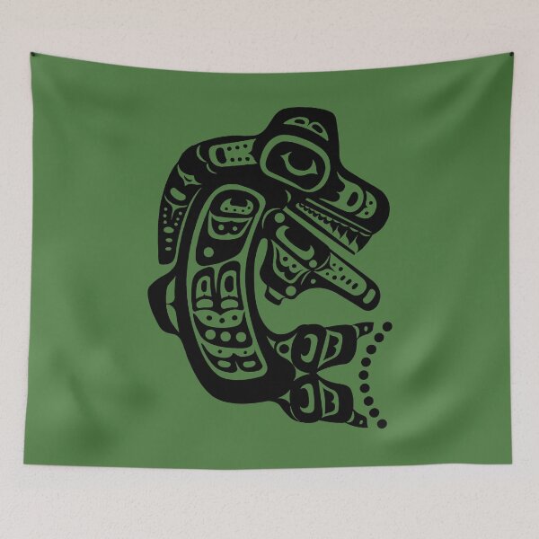 Item preview, Killer Whale Haida Native American Animal Crest designed and sold by YuckyCat.