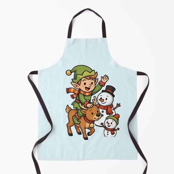 Item preview, Elf Riding a Reindeer - Cute Christmas Design designed and sold by Myra365Art.