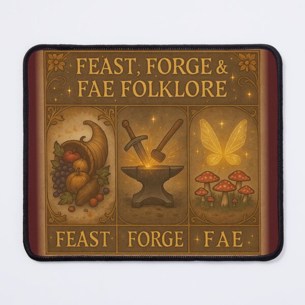 Item preview, Feast, Forge & Fae Folklore • Medieval Fantasy Triptych Design designed and sold by fairmaiden7.