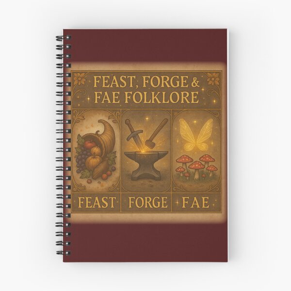Item preview, Feast, Forge & Fae Folklore • Medieval Fantasy Triptych Design designed and sold by fairmaiden7.