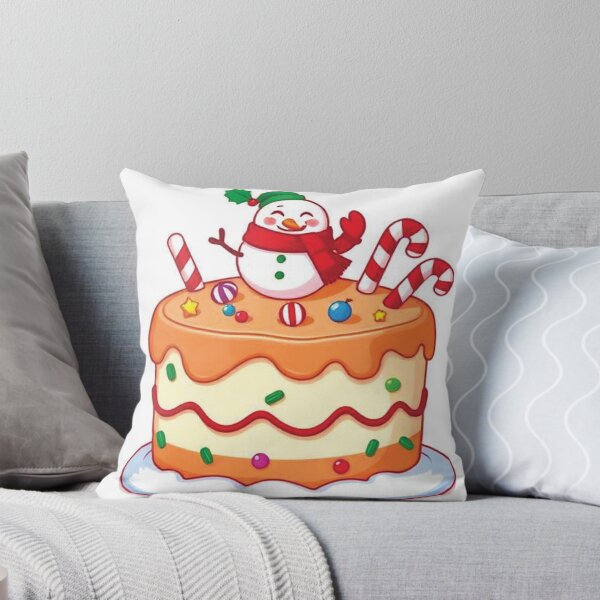 Item preview, A cute cartoon-style Christmas cake designed and sold by AnuNP.