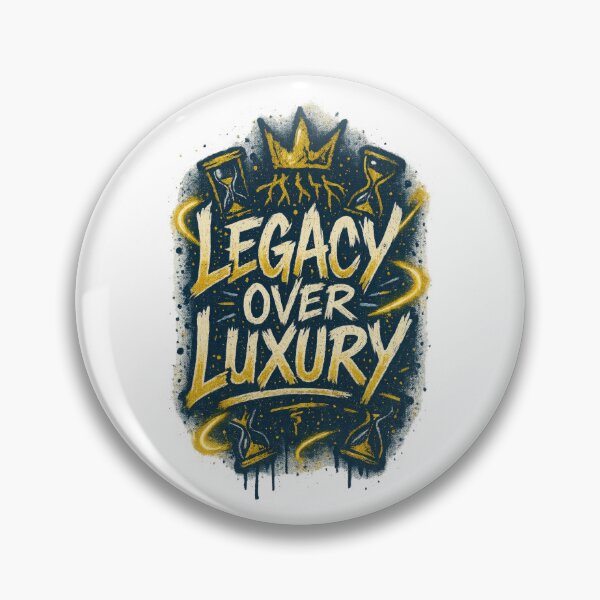 Item preview, Legacy Over Luxury – Motivational Crown and Hourglass Street Art Design designed and sold by inkoutninja.