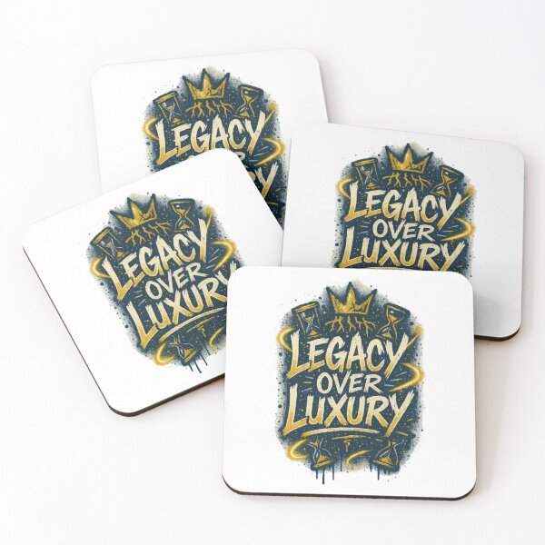 Item preview, Legacy Over Luxury – Motivational Crown and Hourglass Street Art Design designed and sold by inkoutninja.