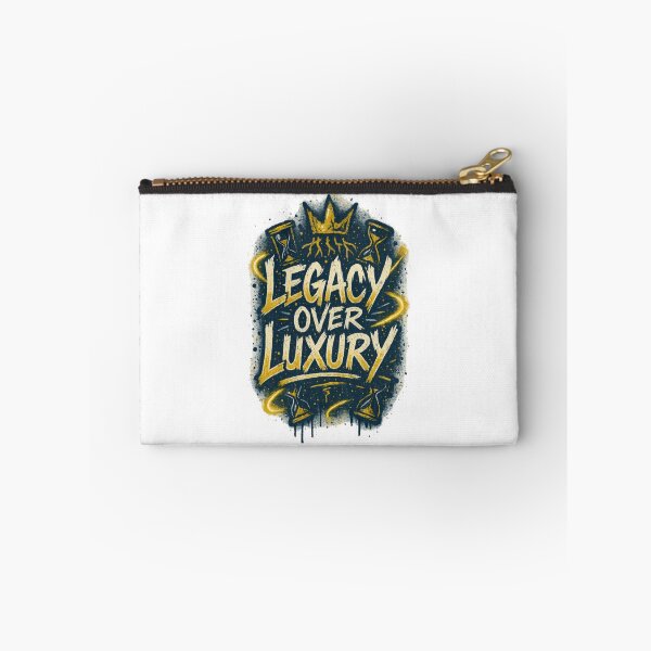 Item preview, Legacy Over Luxury – Motivational Crown and Hourglass Street Art Design designed and sold by inkoutninja.