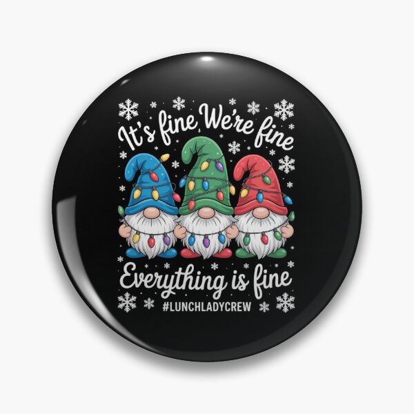 Item preview, Cute Gnomes Everything Is Fine Christmas Lunch Lady Crew designed and sold by AmparoBoyle.