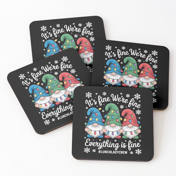 Item preview, Cute Gnomes Everything Is Fine Christmas Lunch Lady Crew designed and sold by AmparoBoyle.