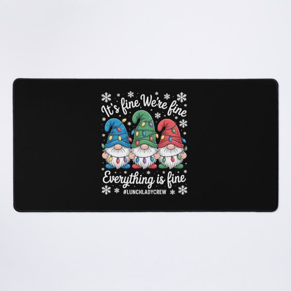 Item preview, Cute Gnomes Everything Is Fine Christmas Lunch Lady Crew designed and sold by AmparoBoyle.