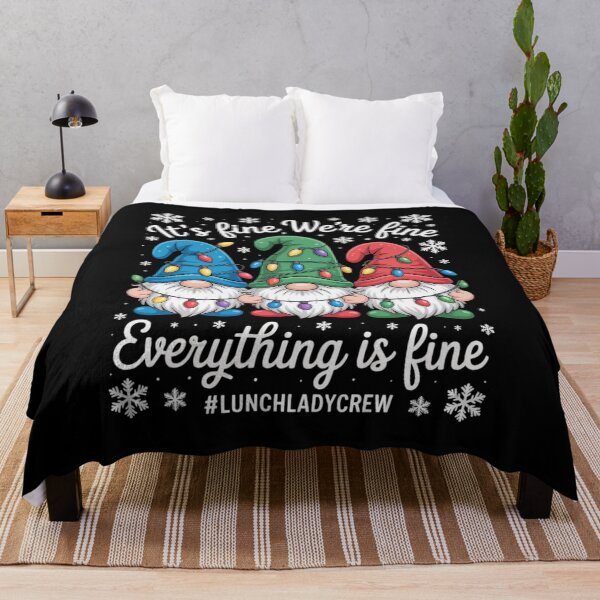 Item preview, Cute Gnomes Everything Is Fine Christmas Lunch Lady Crew designed and sold by AmparoBoyle.