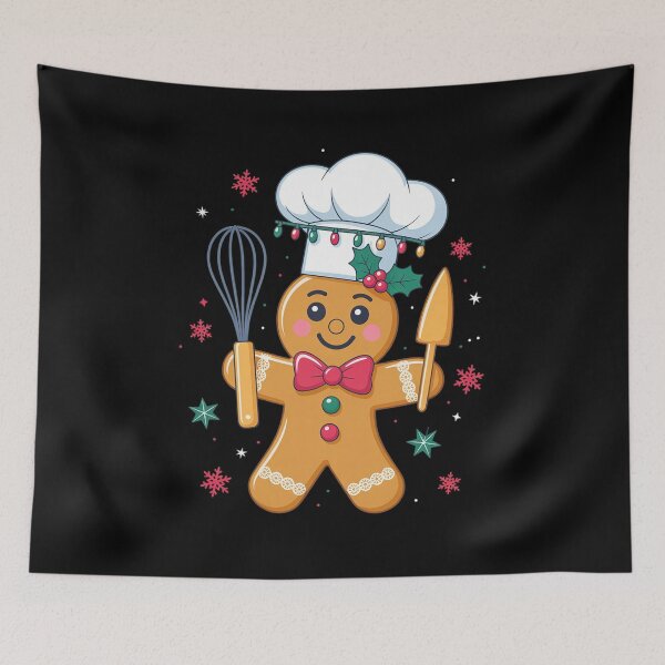 Item preview, Cute Gingerbread Man Baker Funny Christmas Chef Bake Cookies designed and sold by DrewLeuschke.