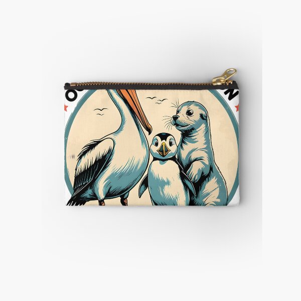 Item preview, Retro Vintage Ocean Buddies Union – Goofy Pelican, Puffin & Seal Crew Illustration designed and sold by BankMano.