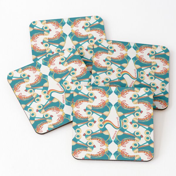 Item preview, Retro skates pattern designed and sold by Adriana Bracho.
