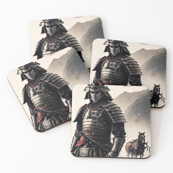 Item preview, Dark Armored Samurai – Realistic Japanese Art designed and sold by NautilusPrint.