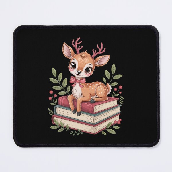 Item preview, Cute Chirstmas Booklover Reindeer with books designed and sold by MinaReinger.