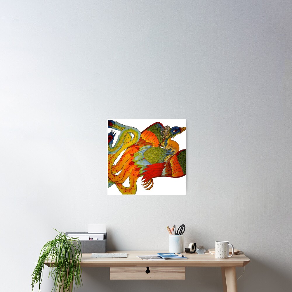 Japanisches Phoenix Traditionelle Tattoo Kunst Poster Von Mollyamberbee Redbubble