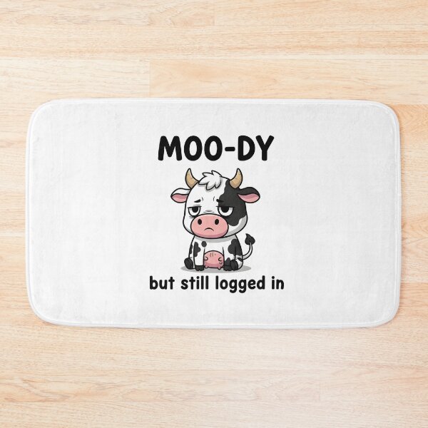 Item preview, Moo-dy But Logged In Cow designed and sold by Red Arts.