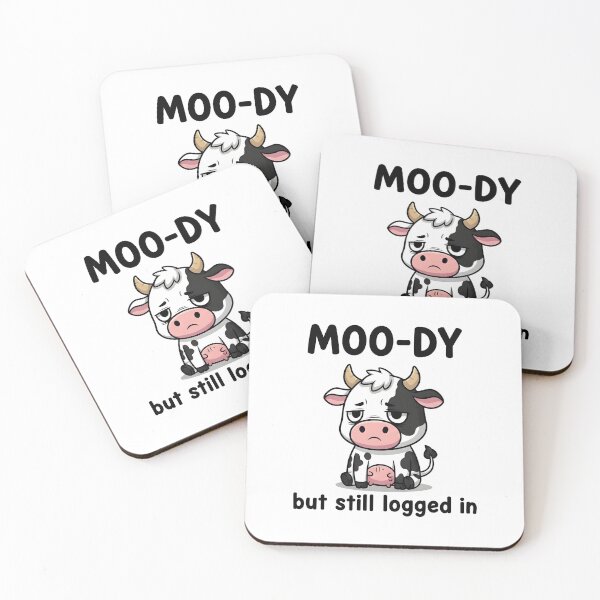 Item preview, Moo-dy But Logged In Cow designed and sold by Red Arts.