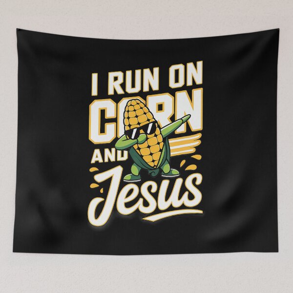 Item preview, I Run On Corn And Jesus designed and sold by KelseyYasuko.