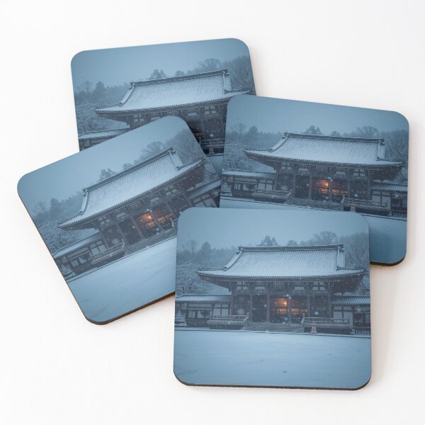 Item preview, Winter Temple Serenity Japanese Shrine in Snowfall designed and sold by Element Horizon Studio.