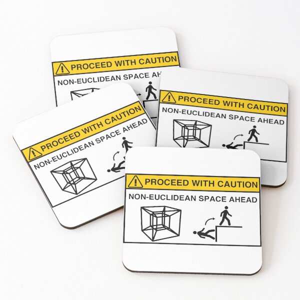 Item preview, PROCEED WITH CAUTION: NON-EUCLIDEAN SPACE AHEAD designed and sold by Geodeezick.