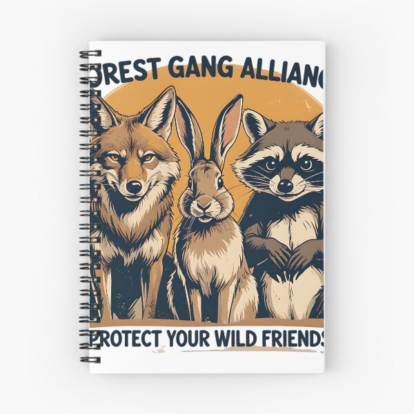 Item preview, Forest Gang Alliance – Vintage Wildlife Crew Illustration | Retro Hand-Drawn Coyote, Hare & Raccoon Art designed and sold by BankMano.