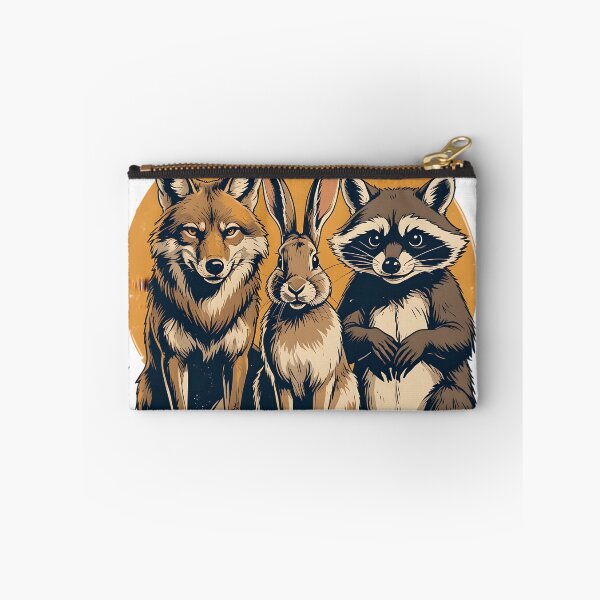Item preview, Forest Gang Alliance – Vintage Wildlife Crew Illustration | Retro Hand-Drawn Coyote, Hare & Raccoon Art designed and sold by BankMano.