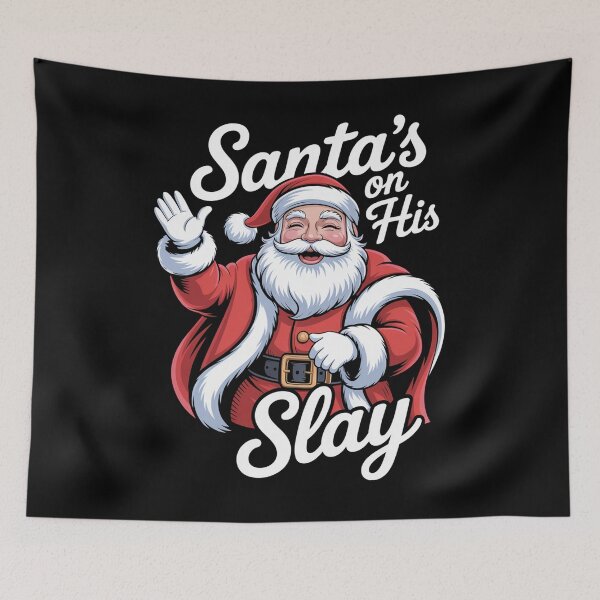 Item preview, Santa On His Slay Christmas Season Party designed and sold by MeowtivationP.