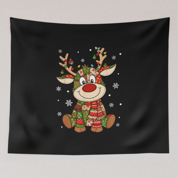 Item preview, Merry Christmas Lighting Reindeer Patchwork Matching Family designed and sold by MOHITSALVI.