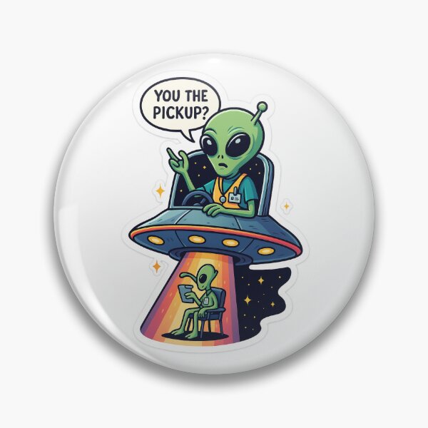 Item preview, Alien Taxi Service Sticker designed and sold by StickerVibeStudio.
