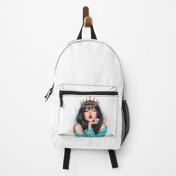 Item preview, Crowned Queen Illustration | Tattoos | Pout | Winking Girl. Crown Sticker. designed and sold by ZyVoAli.