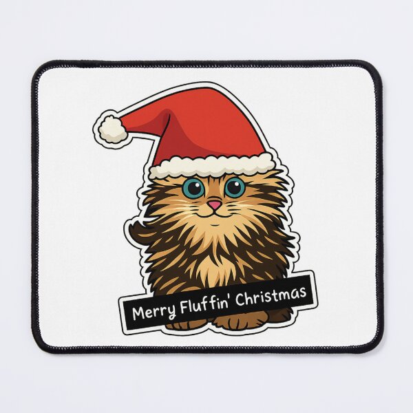 Item preview, Merry Fluffin’ Christmas Cat - Funny Cute Holiday designed and sold by Vicky021.