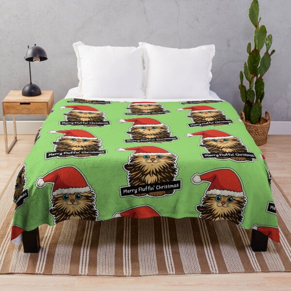 Item preview, Merry Fluffin’ Christmas Cat - Funny Cute Holiday designed and sold by Vicky021.
