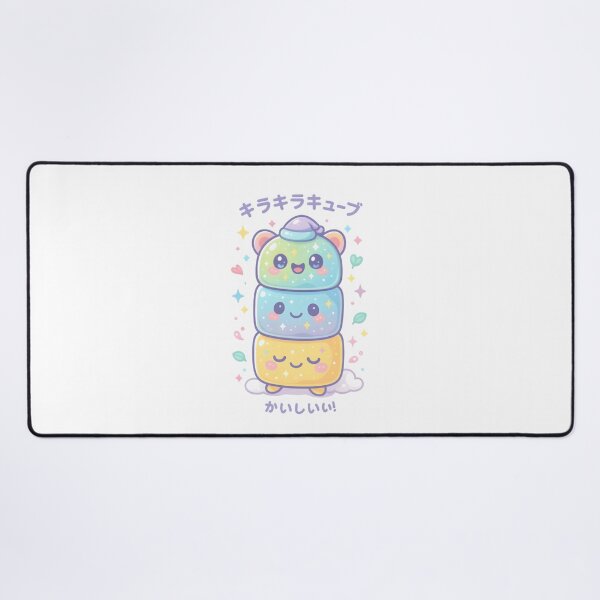 Item preview, Rainbow Jelly Cube Friends • Cute Kawaii Pastel Jelly Stack • Adorable Anime Chibi Dessert Characters designed and sold by Snackwear Apparel.