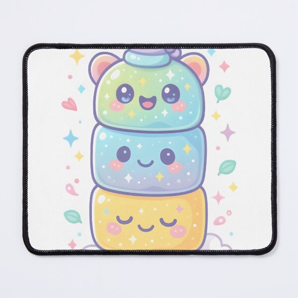 Item preview, Rainbow Jelly Cube Friends • Cute Kawaii Pastel Jelly Stack • Adorable Anime Chibi Dessert Characters designed and sold by Snackwear Apparel.