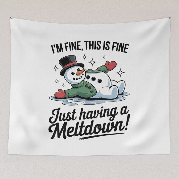 Item preview, Comfort Colors Its Fine Snowman Meltdown designed and sold by HaileyRobel.