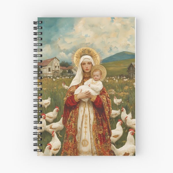 Item preview, Our Lady of the Hens: Protector of the Humble Flock designed and sold by SanctifiedSouls.