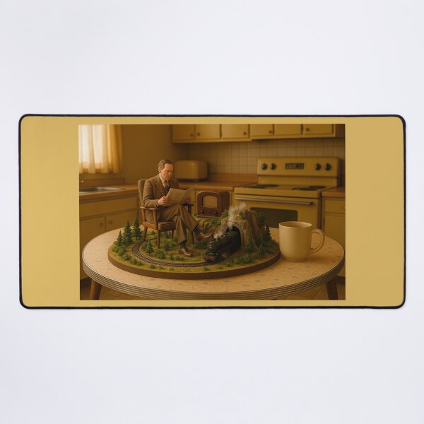 Item preview, Surreal Harvest Gold Kitchen with Steam Locomotive designed and sold by Tridentulus.