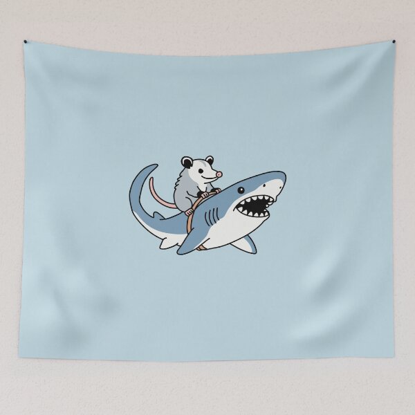 Item preview, Opossum Riding Shark designed and sold by NQArtist.