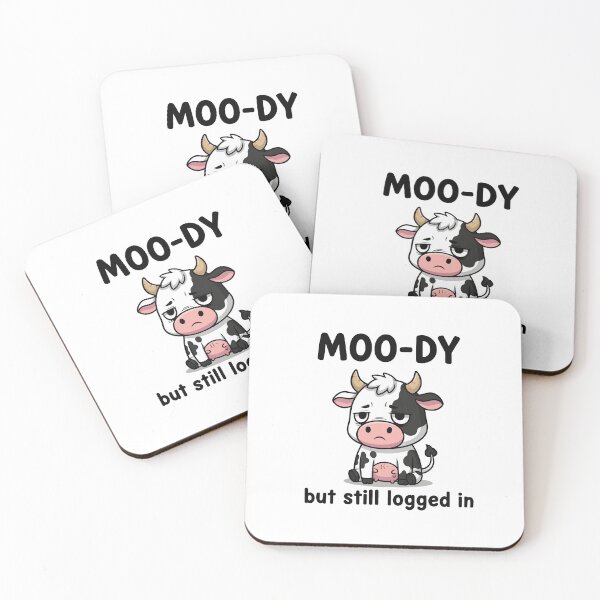 Item preview, Moo-dy But Logged In Cow designed and sold by Red Arts.