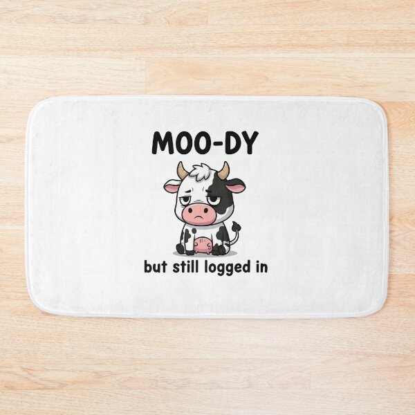 Item preview, Moo-dy But Logged In Cow designed and sold by Red Arts.