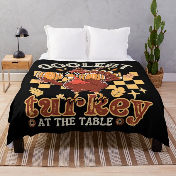 Item preview, Happy Thankful Coolest Vintage Turkey Turkey Day Table At designed and sold by GeoroSturgis.