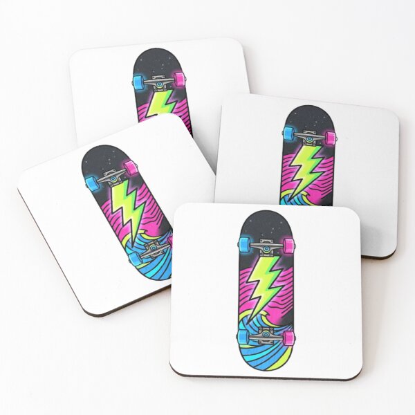 Item preview, Neon Skateboard Deck Sticker | Retro 80s Streetwear | Bold Skate Art designed and sold by EverMuse_0_0.