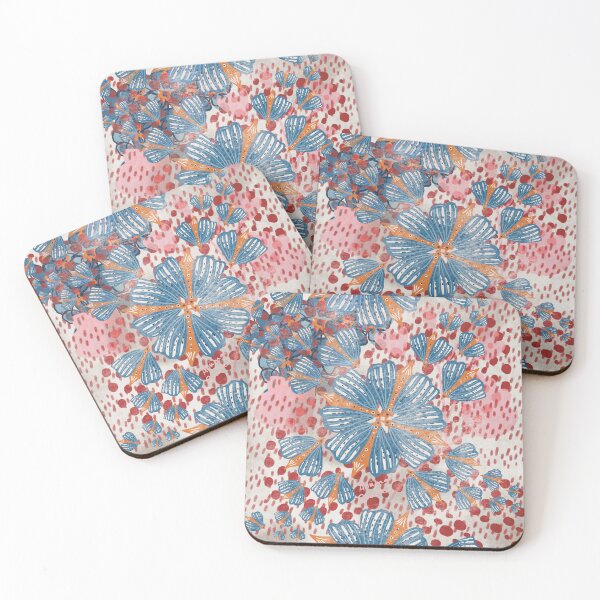 Item preview, Blue and red Butterflies patters designed and sold by Adriana Bracho.