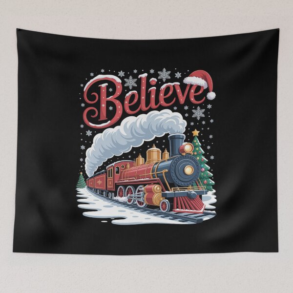 Item preview, Christmas Train Christmas Believe Polar Express Xmas Santa designed and sold by DrewLeuschke.